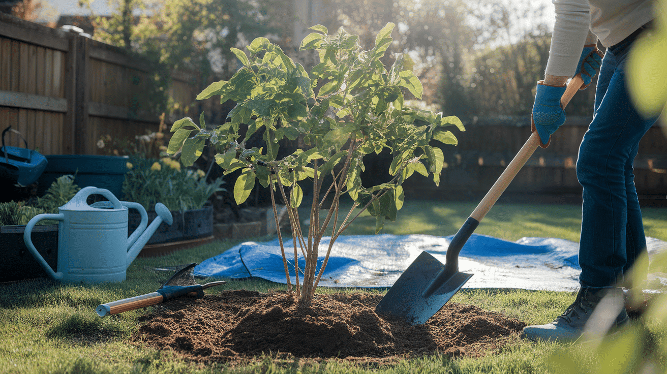 how to dig up a small tree
