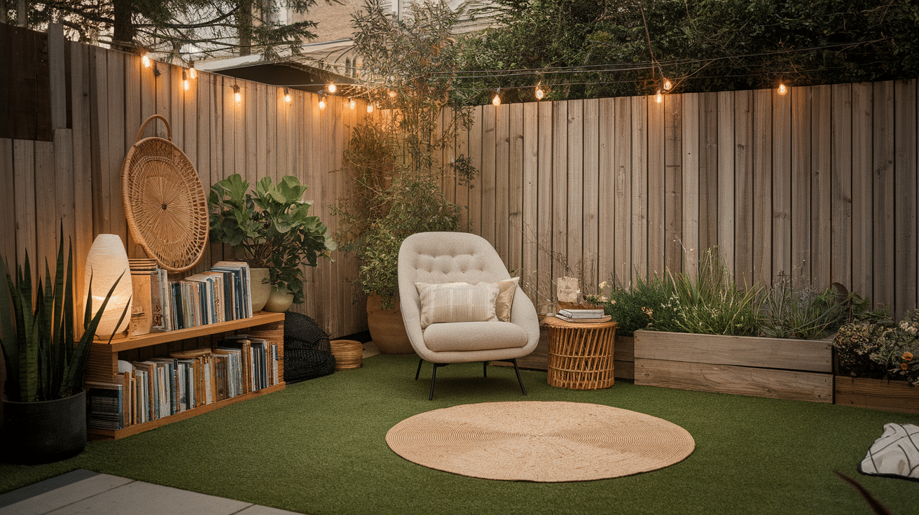 Backyard Reading Nook with Turf