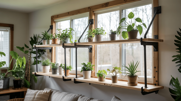 DIY Window Plant Shelf that Actually Works