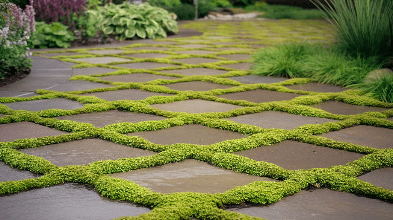 Plant Ground Covers Between Pavers