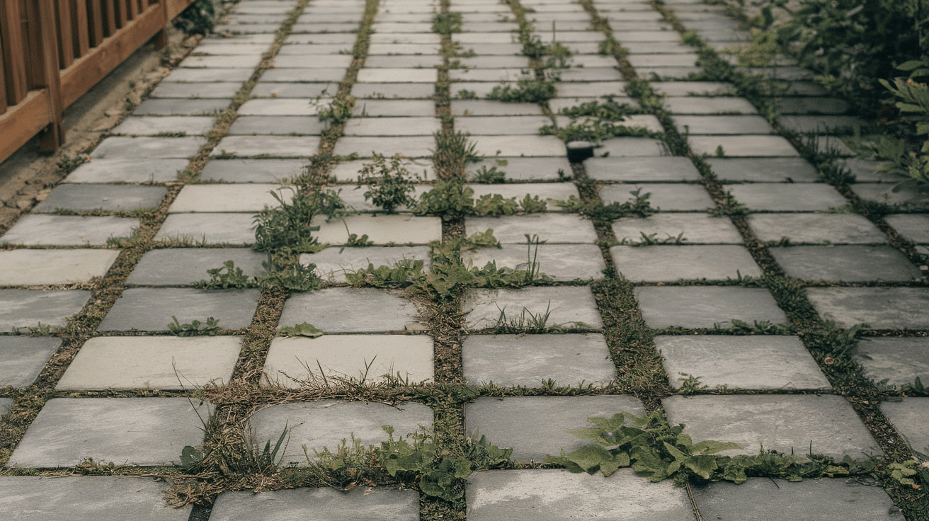 how to keep weeds out of pavers