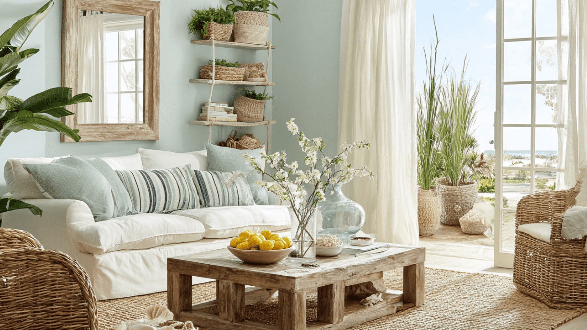 23 Coastal Decorating Ideas with Houseplants