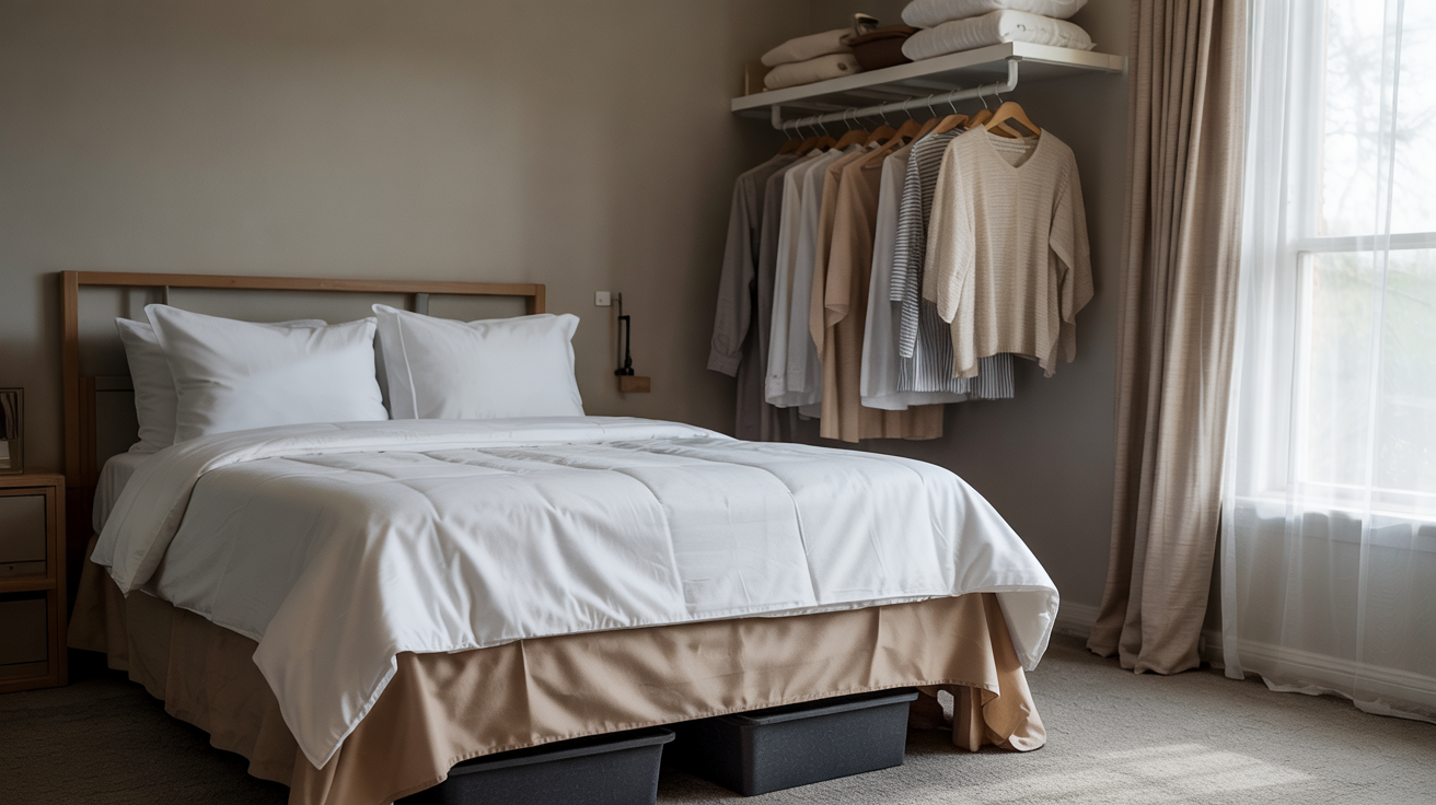 Add Curtains or Bed Skirts