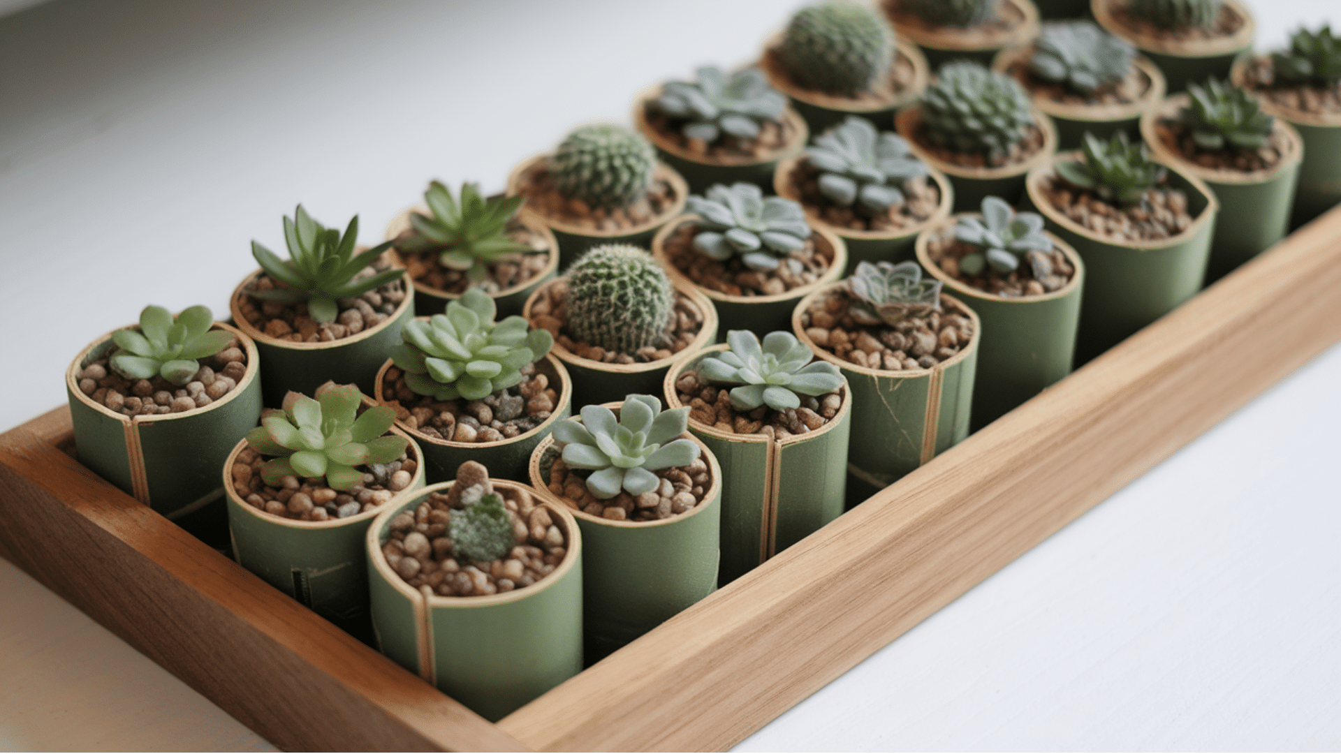 Bamboo Cup Planters
