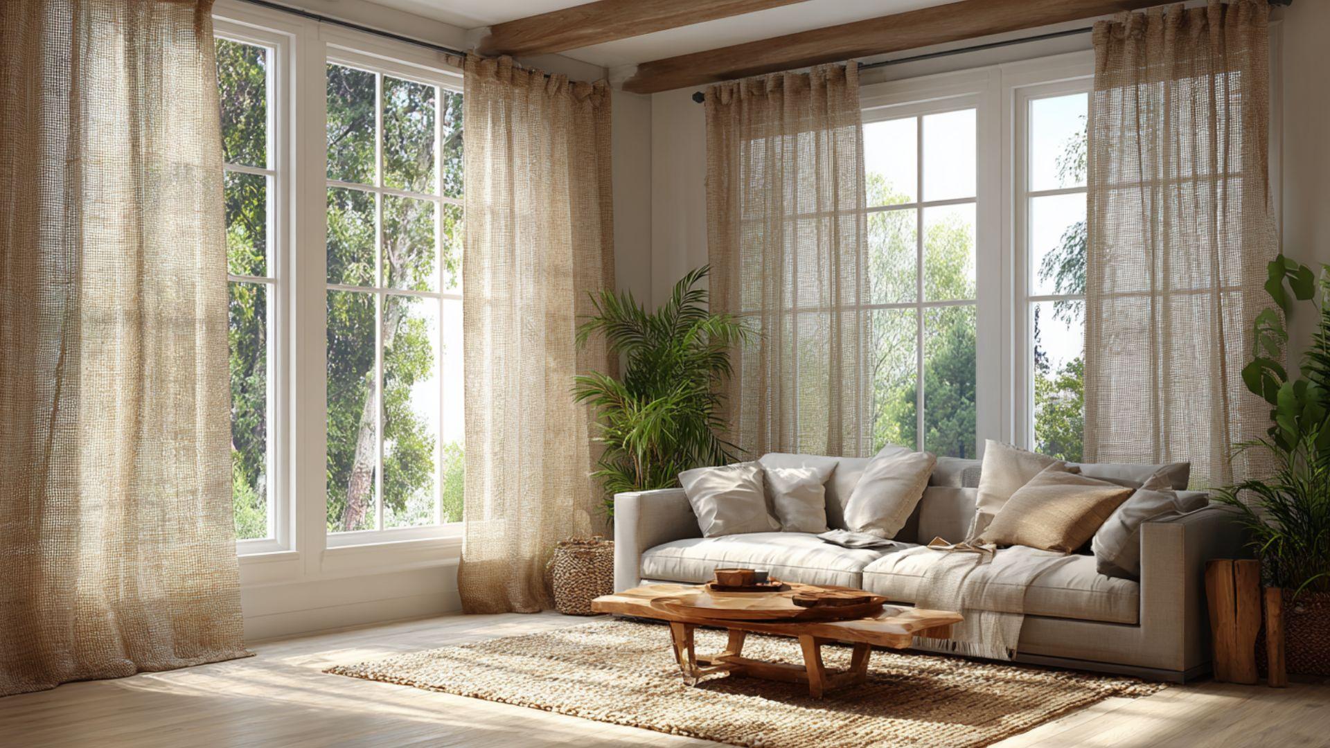 Burlap or Jute Curtains