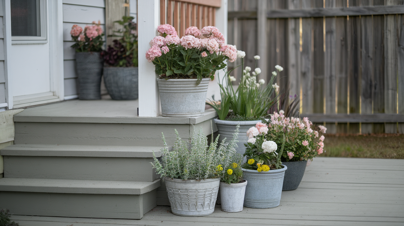 Container Gardens Near Entry
