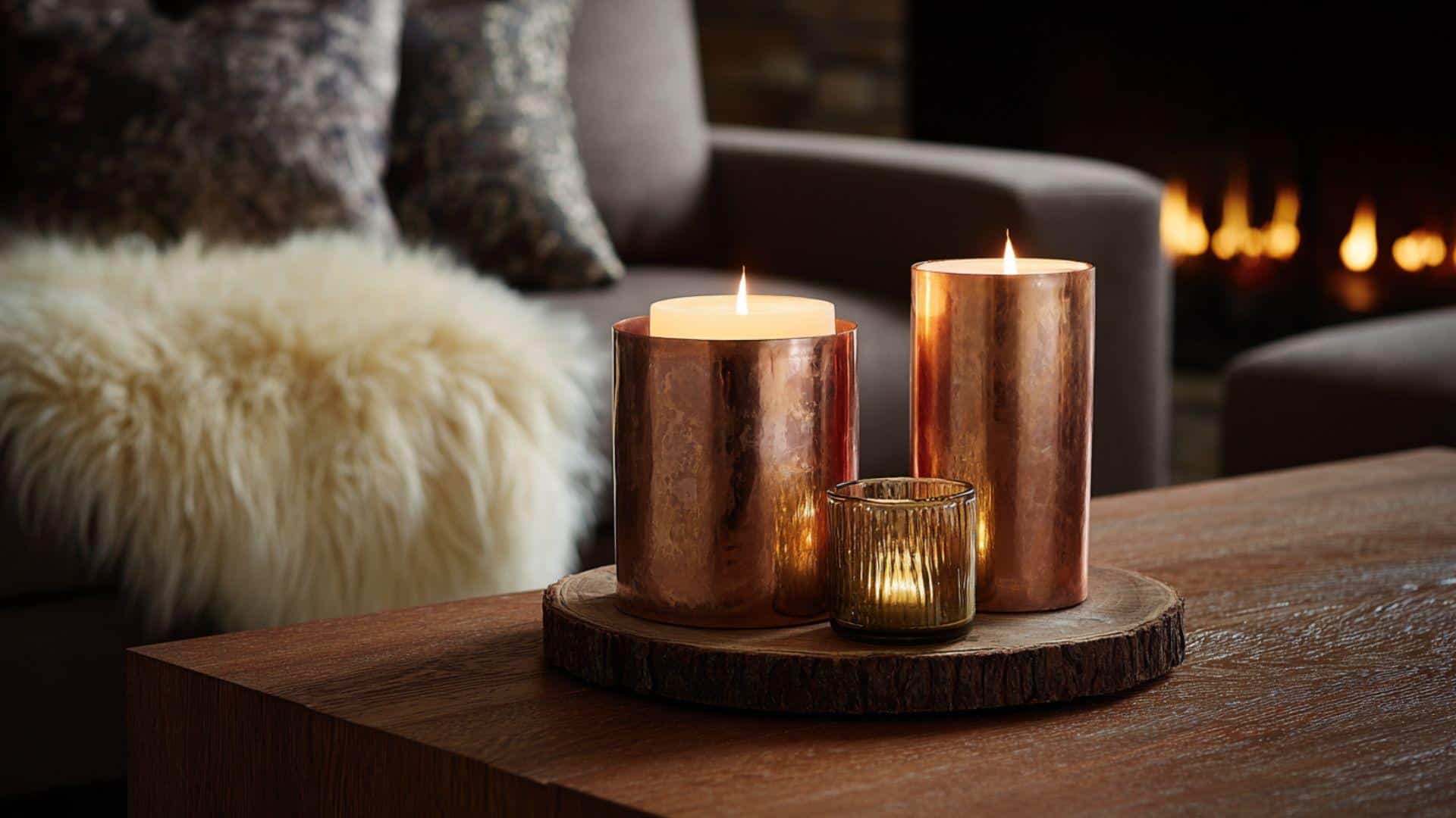 Copper or Brass Candle Holders