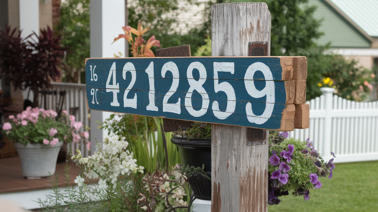 DIY Painted House Numbers or Address Sign