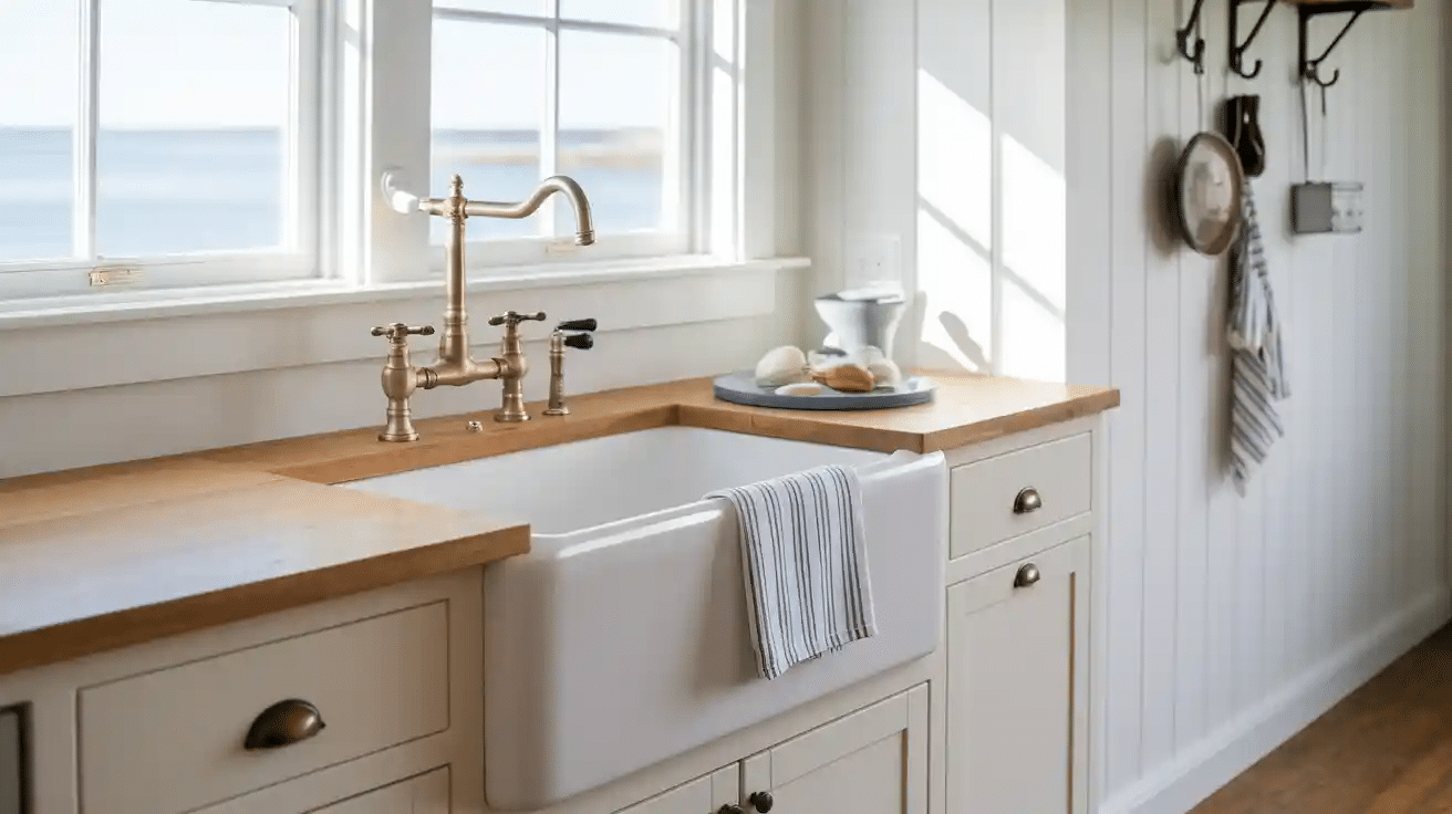 Deep Sink with Sleek Fixtures