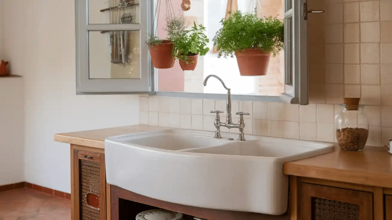 Farmhouse Sink with Curves