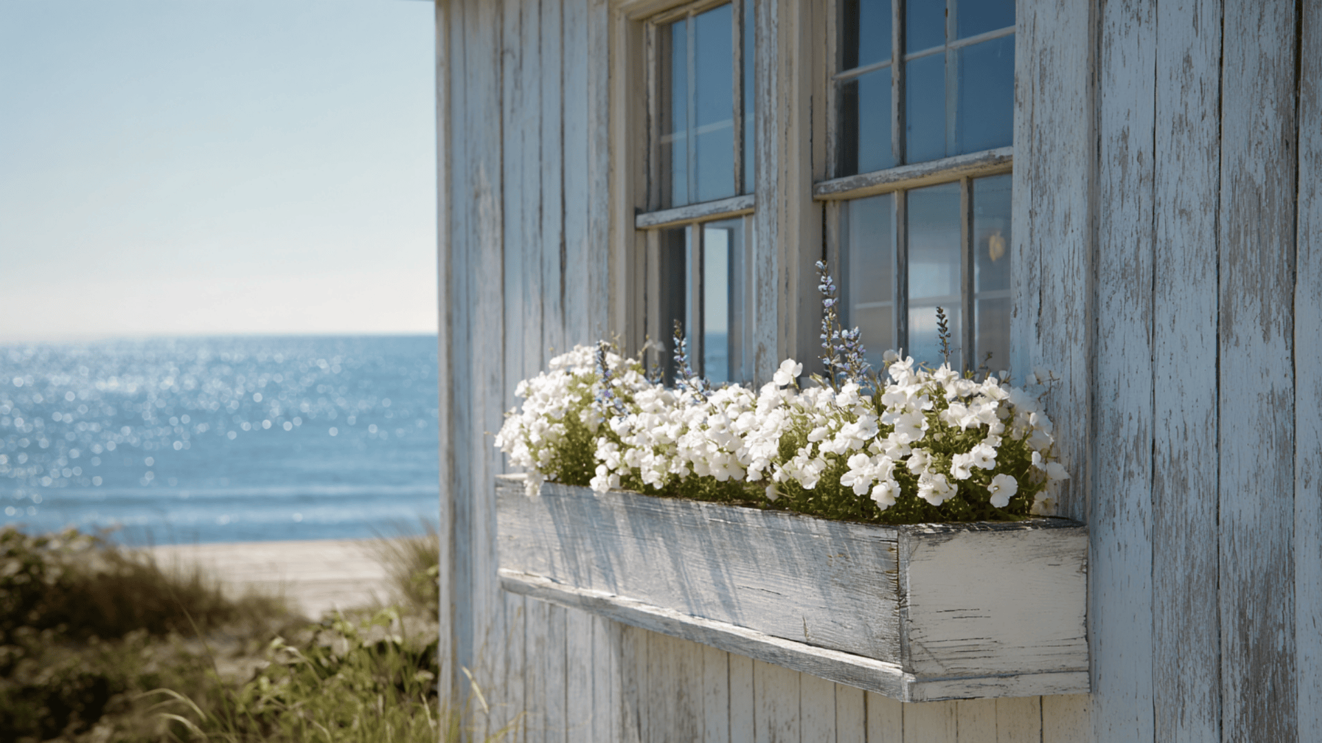 Fill Window Boxes with Beachy Blooms