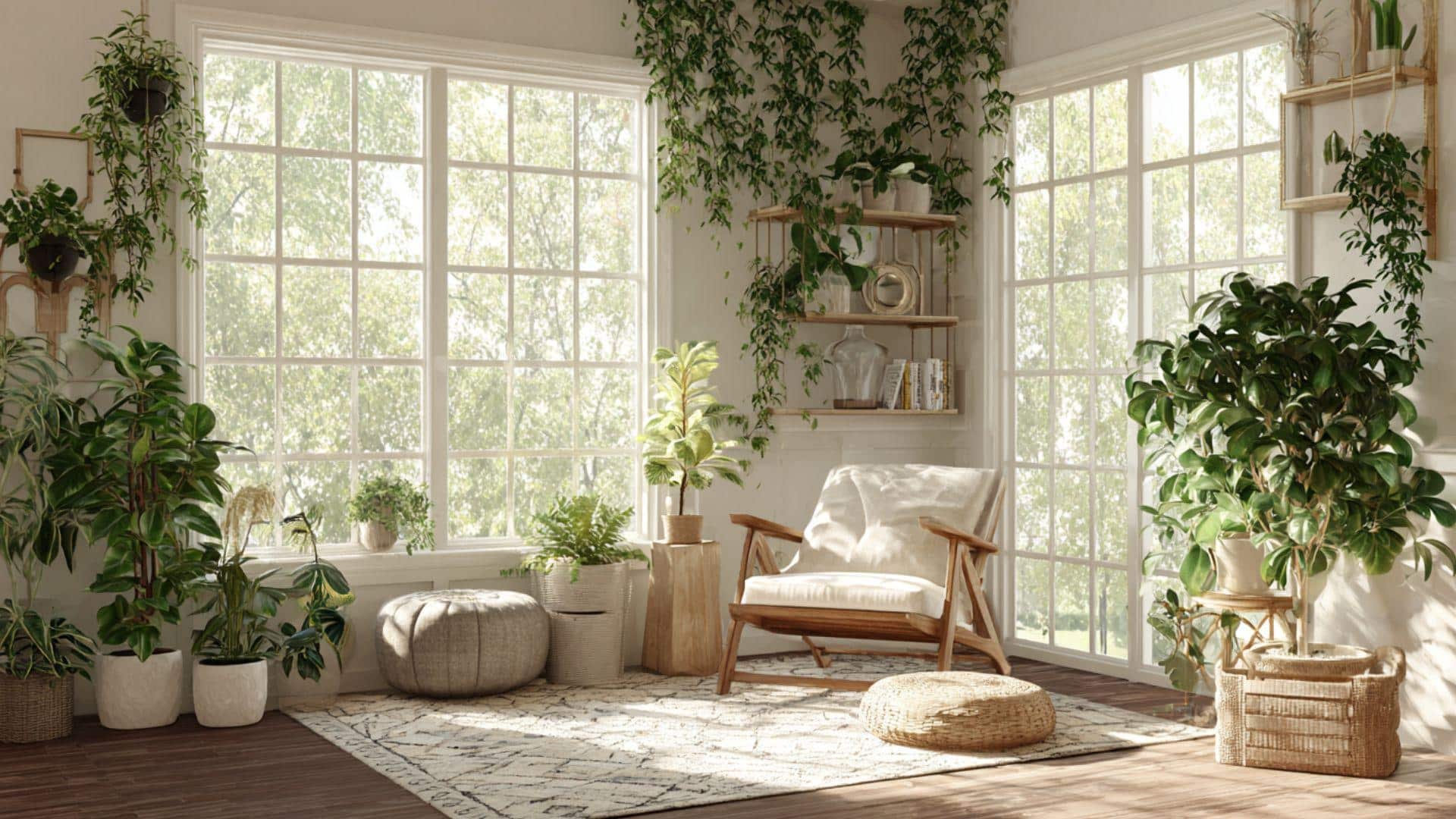 Floor-to-Ceiling Plant Corner