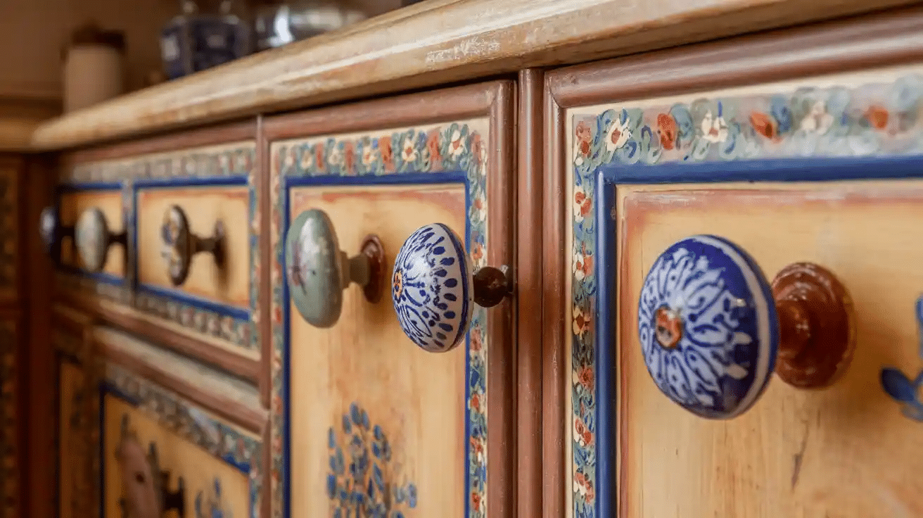 Hand-Painted Cabinet Hardware