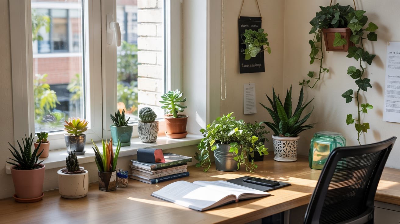 Low-Maintenance Plants or Faux Greenery