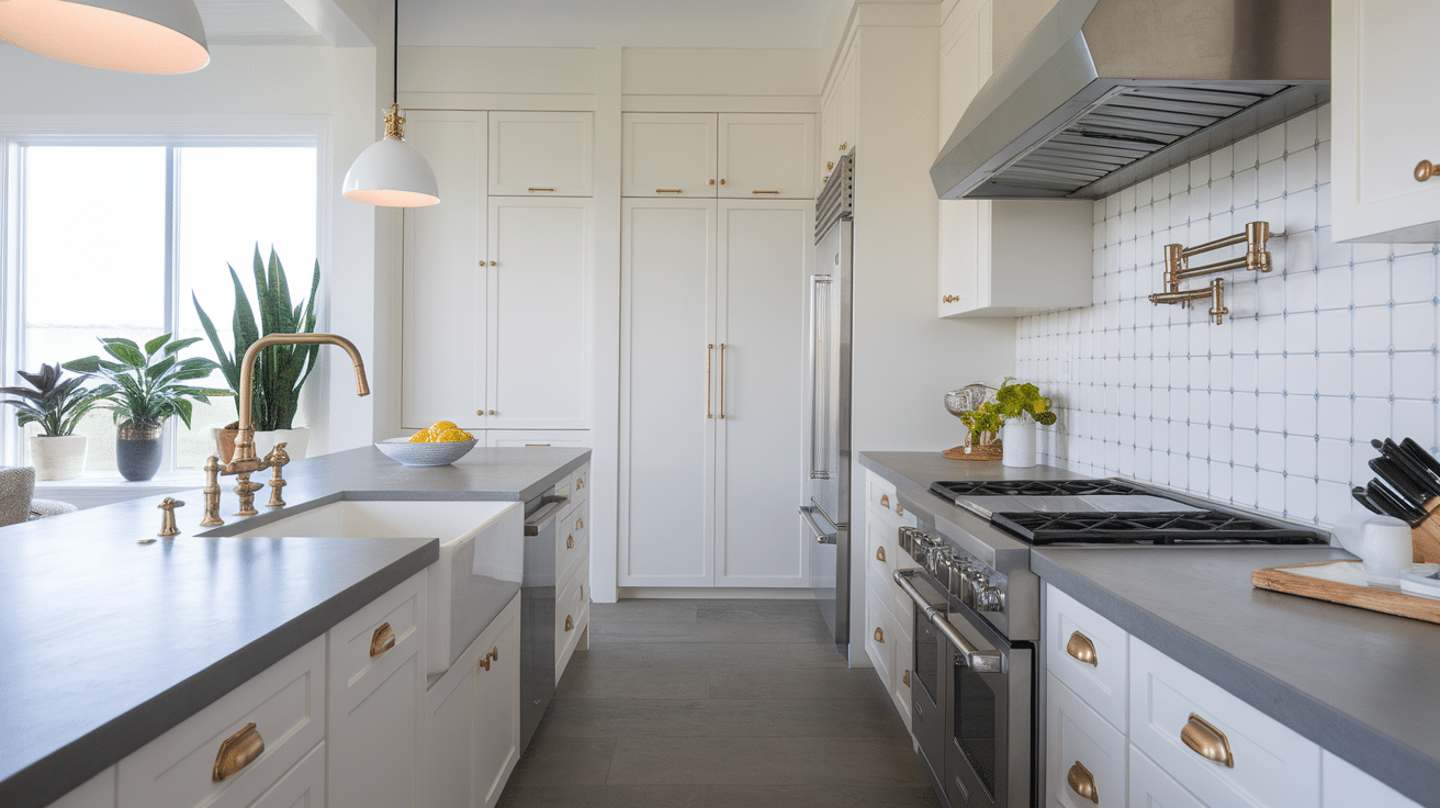 Matte Brass or Brushed Nickel Fixtures