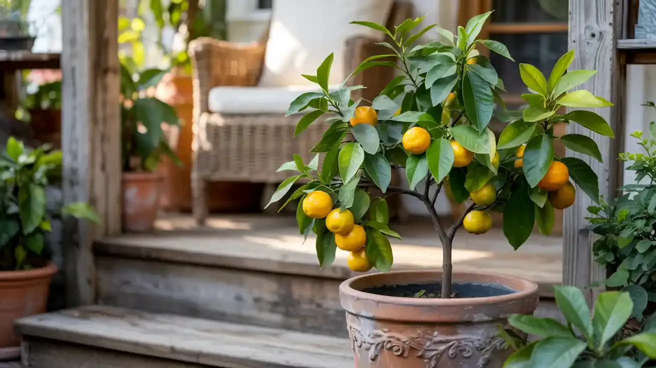 Mini Citrus Tree in Ceramic Pots