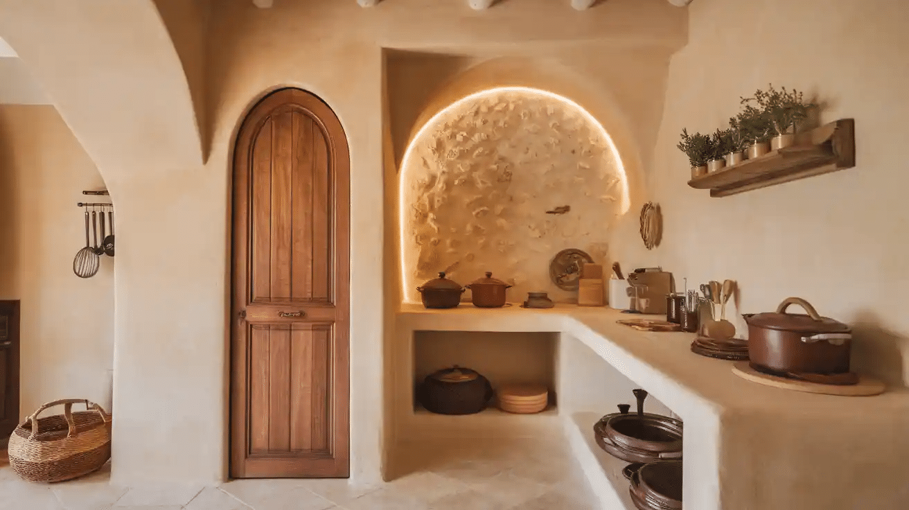 Narrow, Arched Pantry Door