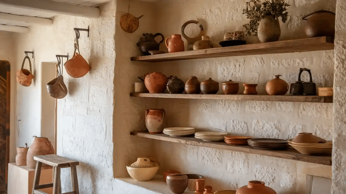 Open Wooden Shelves