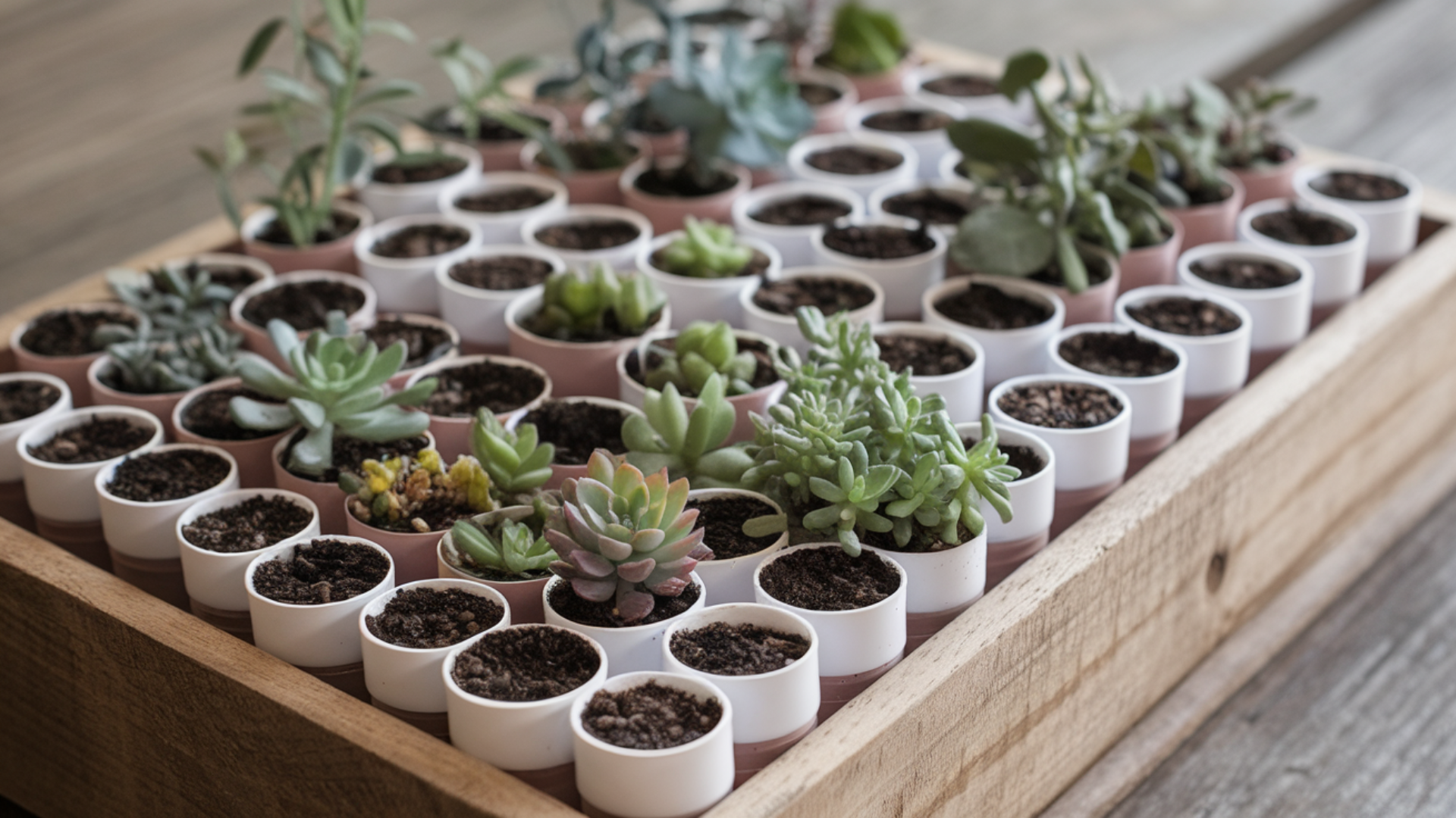 PVC Pipe Mini Planters