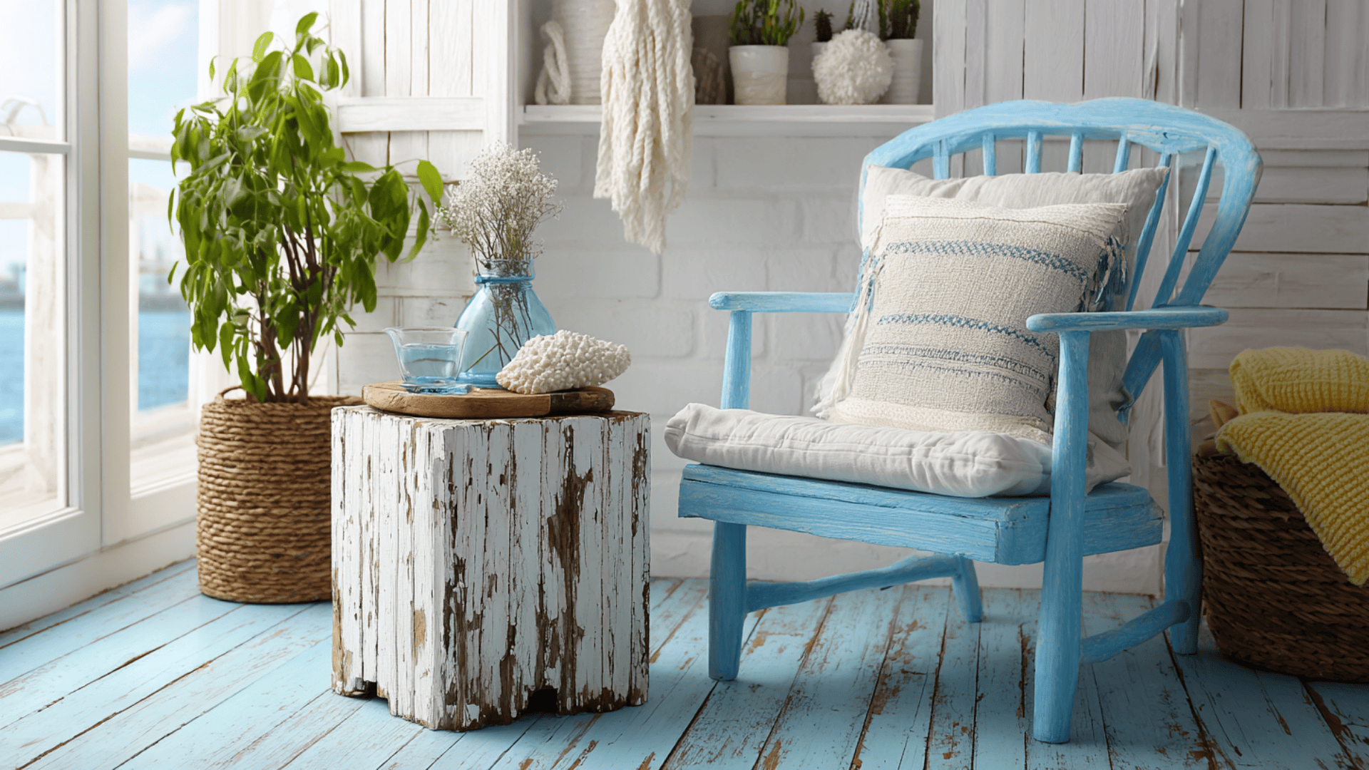 Paint Furniture in Whitewash or Light Blue