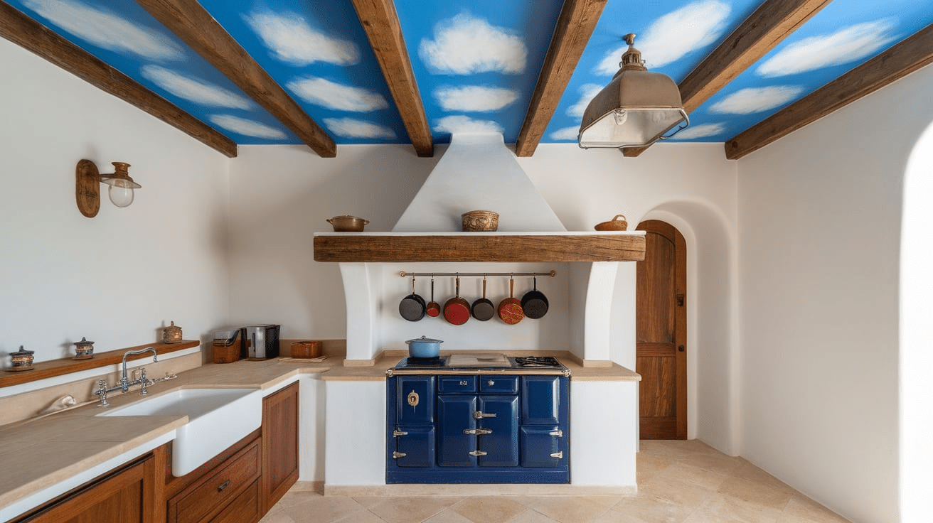 Painted Ceiling Tiles or Beams