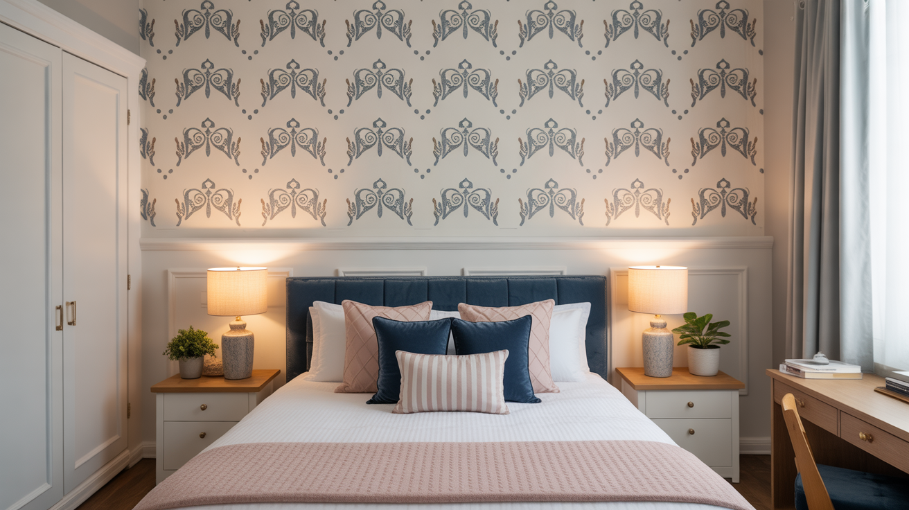 Peel-and-Stick Wallpaper or Wall Molding