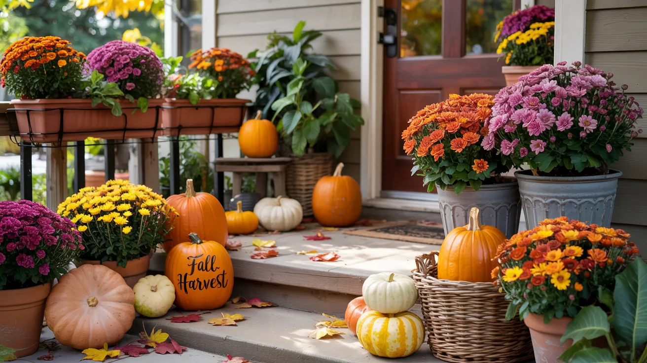 Pumpkins and Planters Together