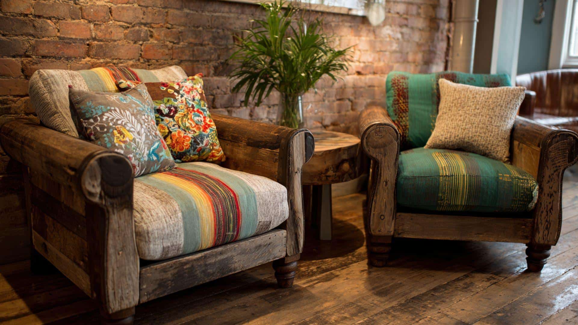 Reclaimed Fabric Cushions for Chairs
