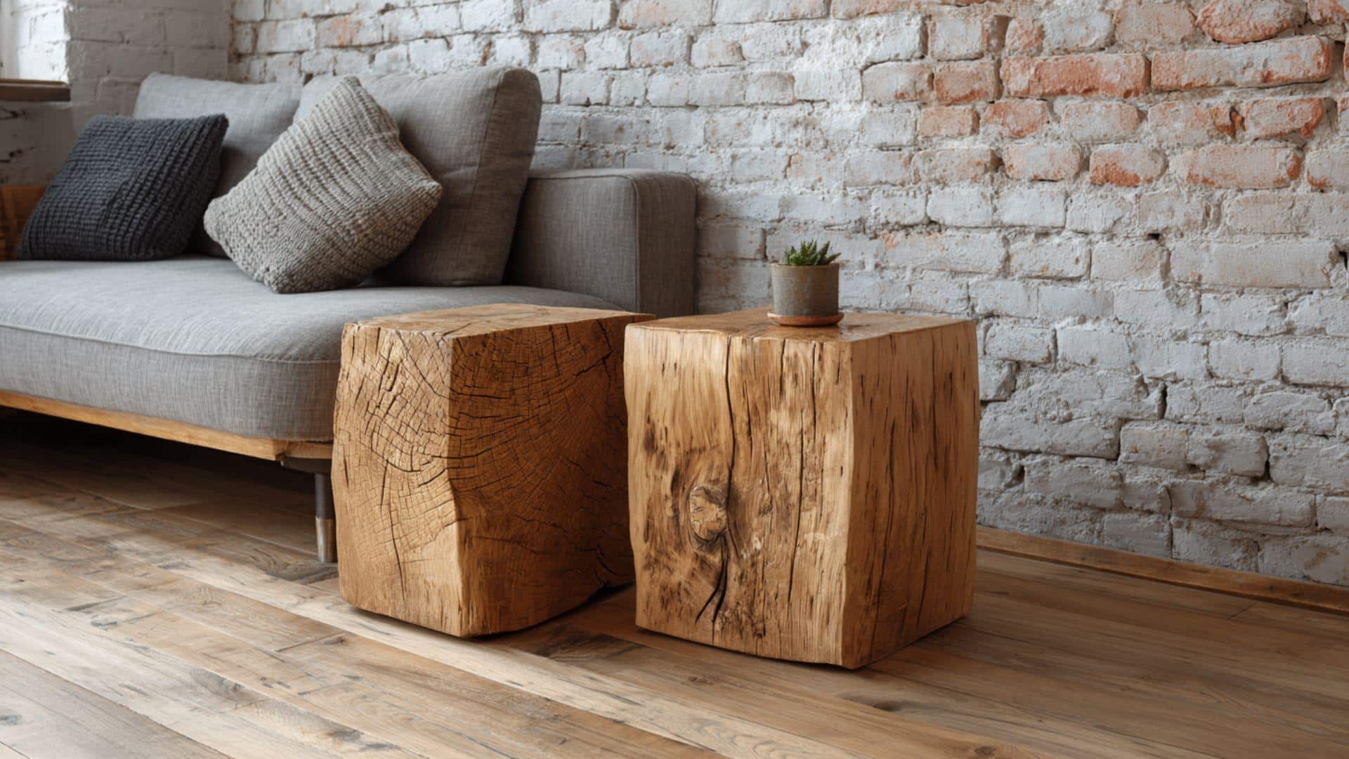 Reclaimed Wood Side Tables