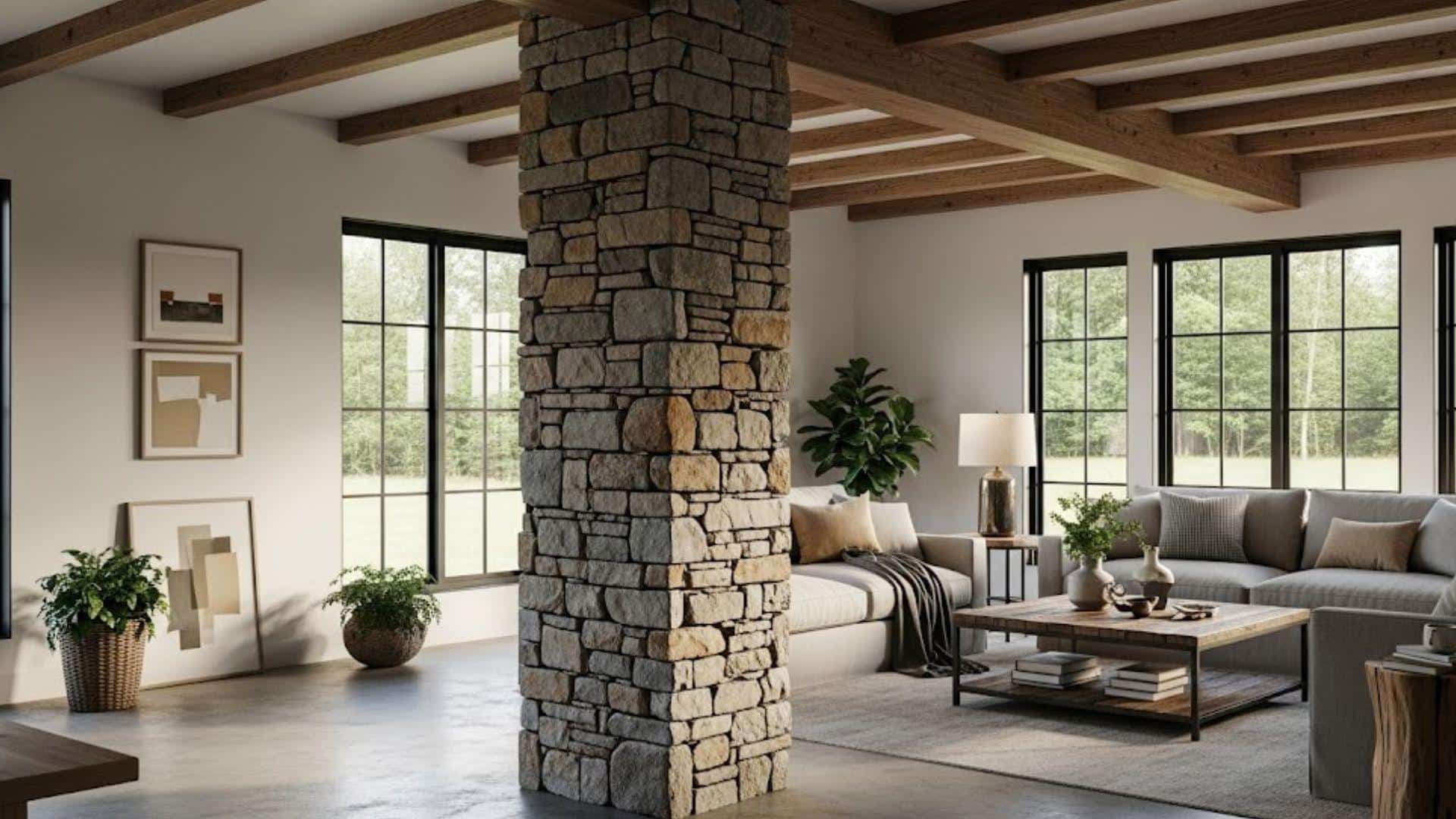 Rustic Stone Pillars