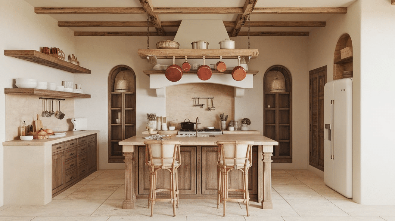 Rustic Wooden Beams Overhead