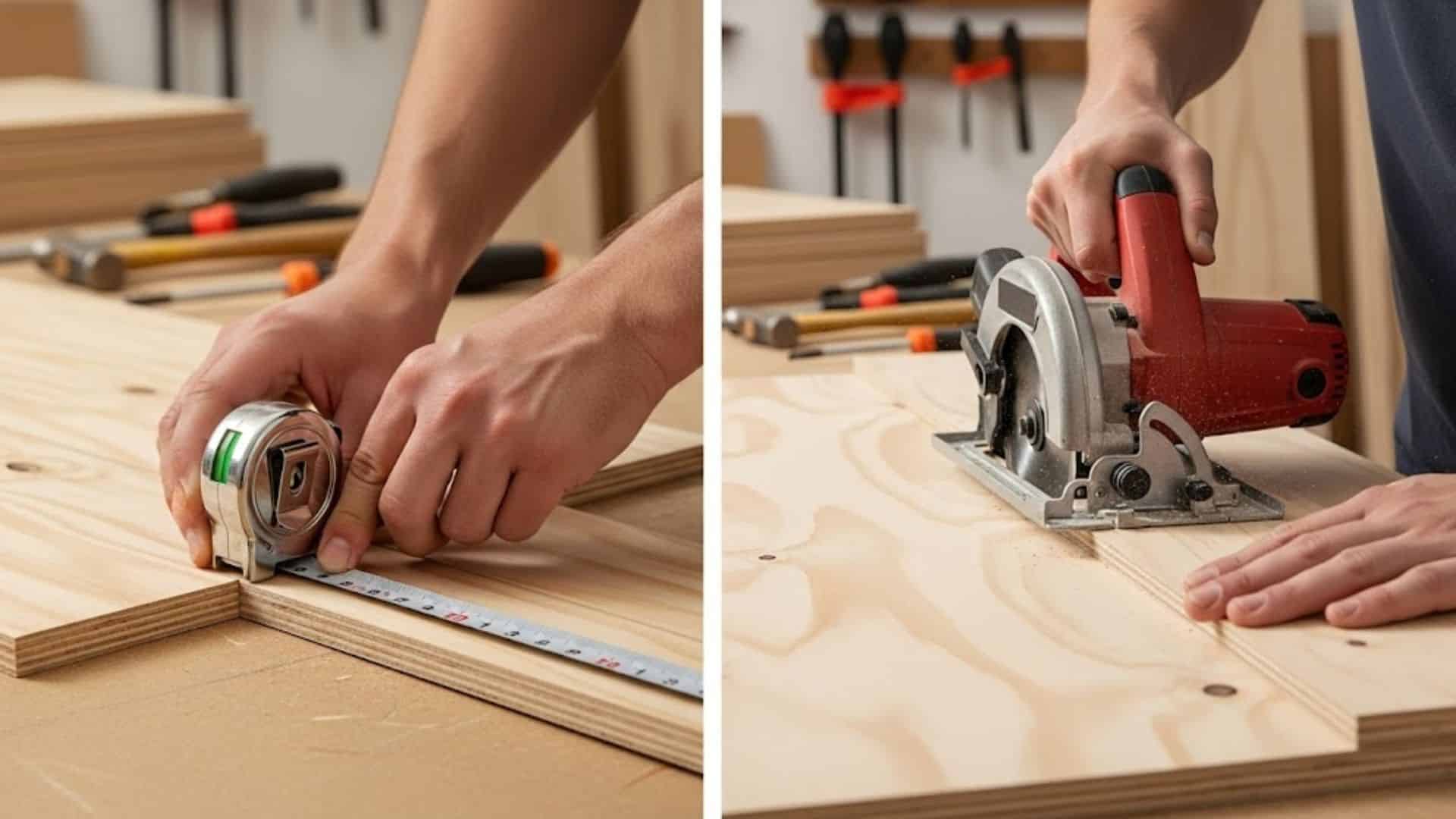 Step 1- Measure and Cut the Plywood Strips