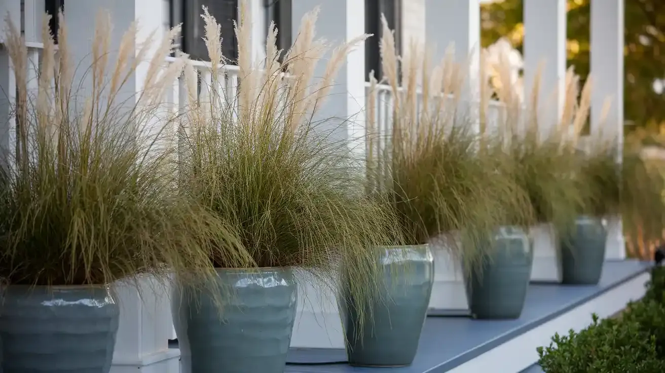 Tall Grass in Narrow Pots