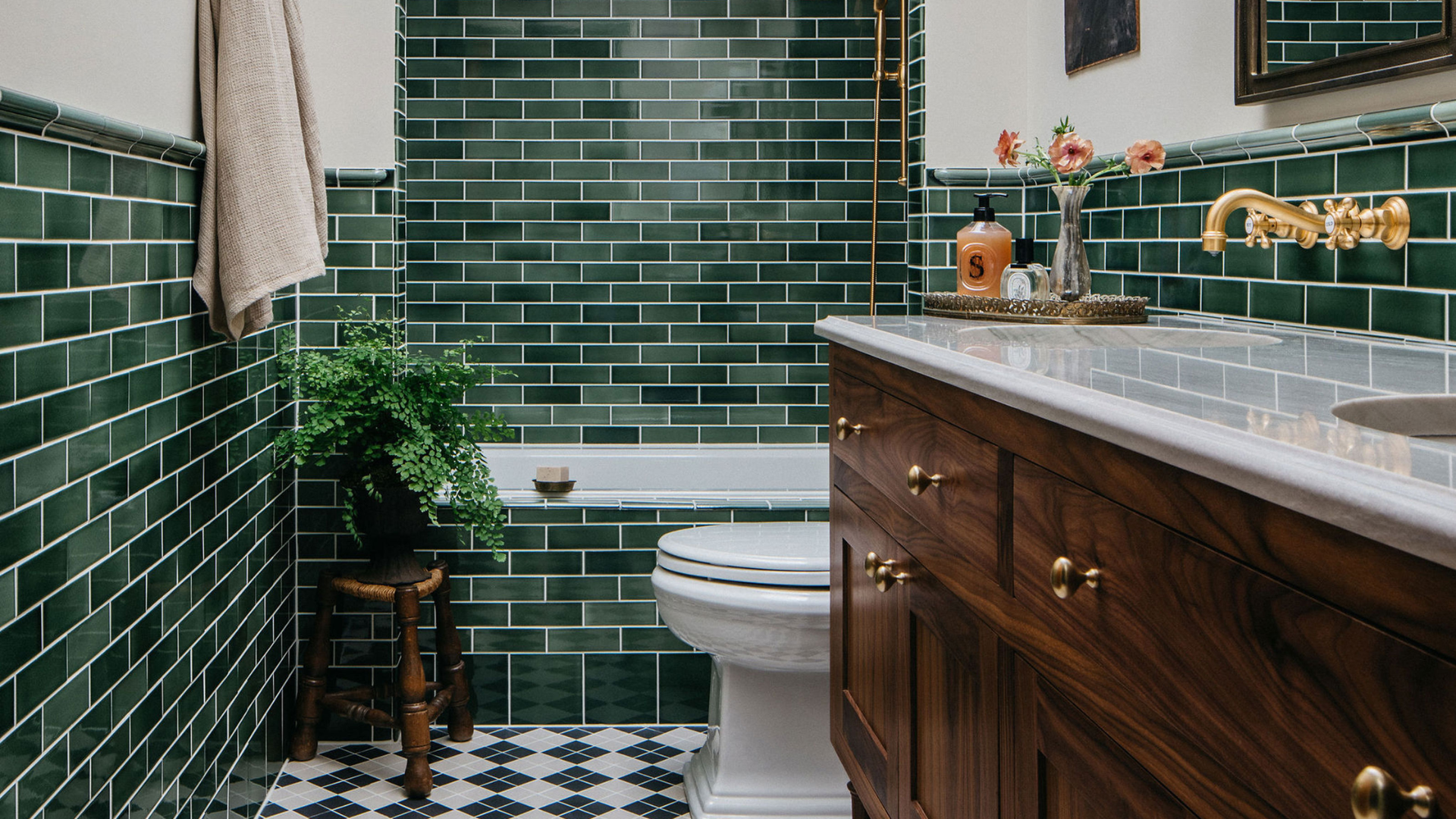 Terracotta or Soft Green Tiles