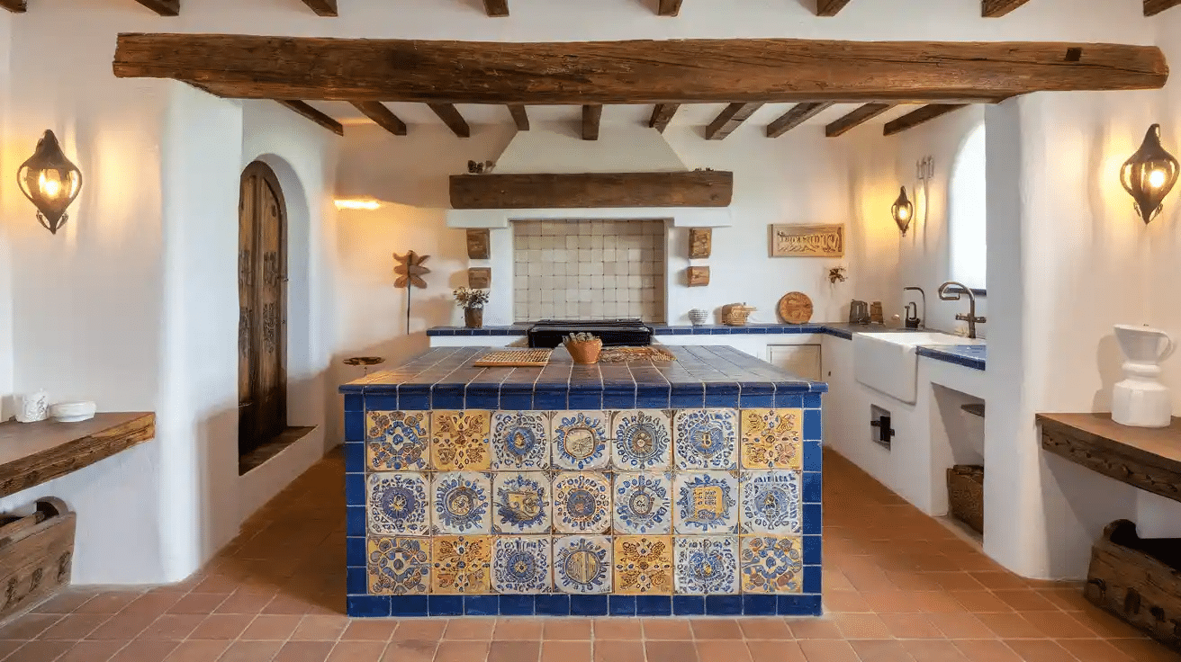 Tile-Front Kitchen Island