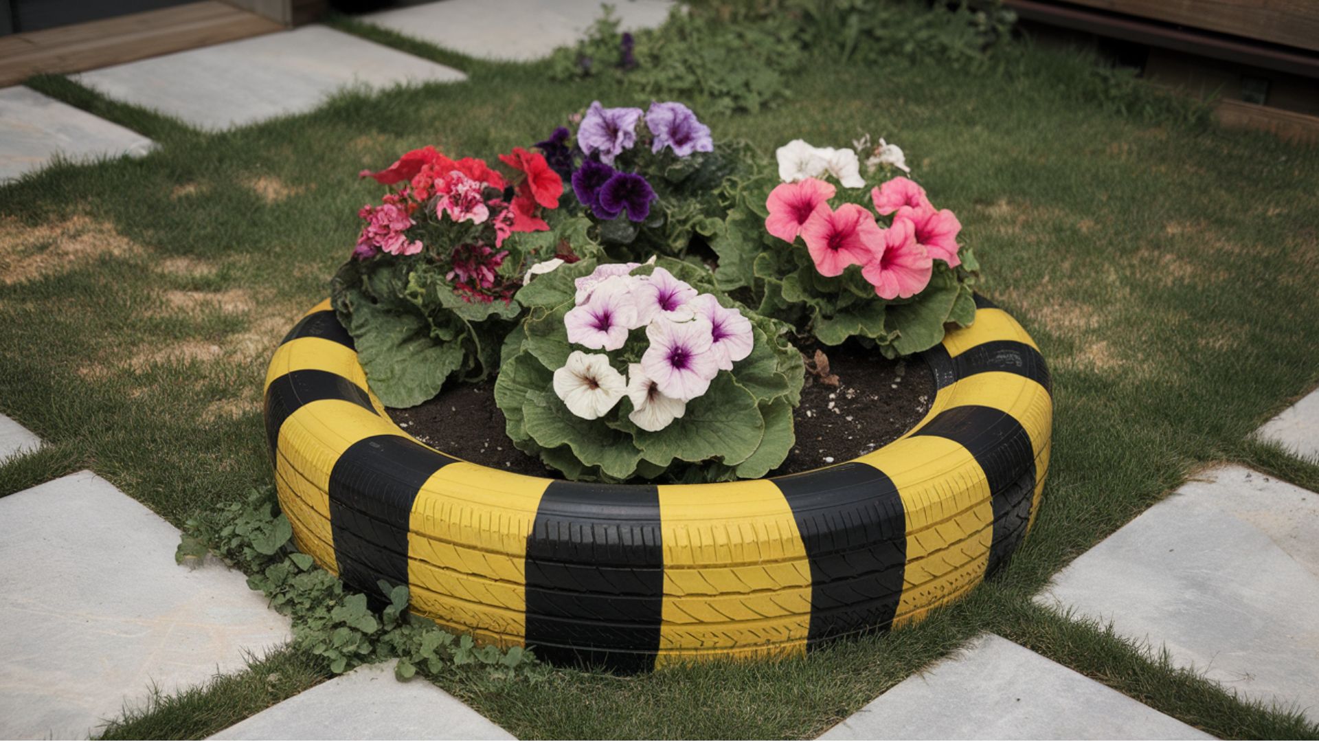 Upcycled Tire Planter