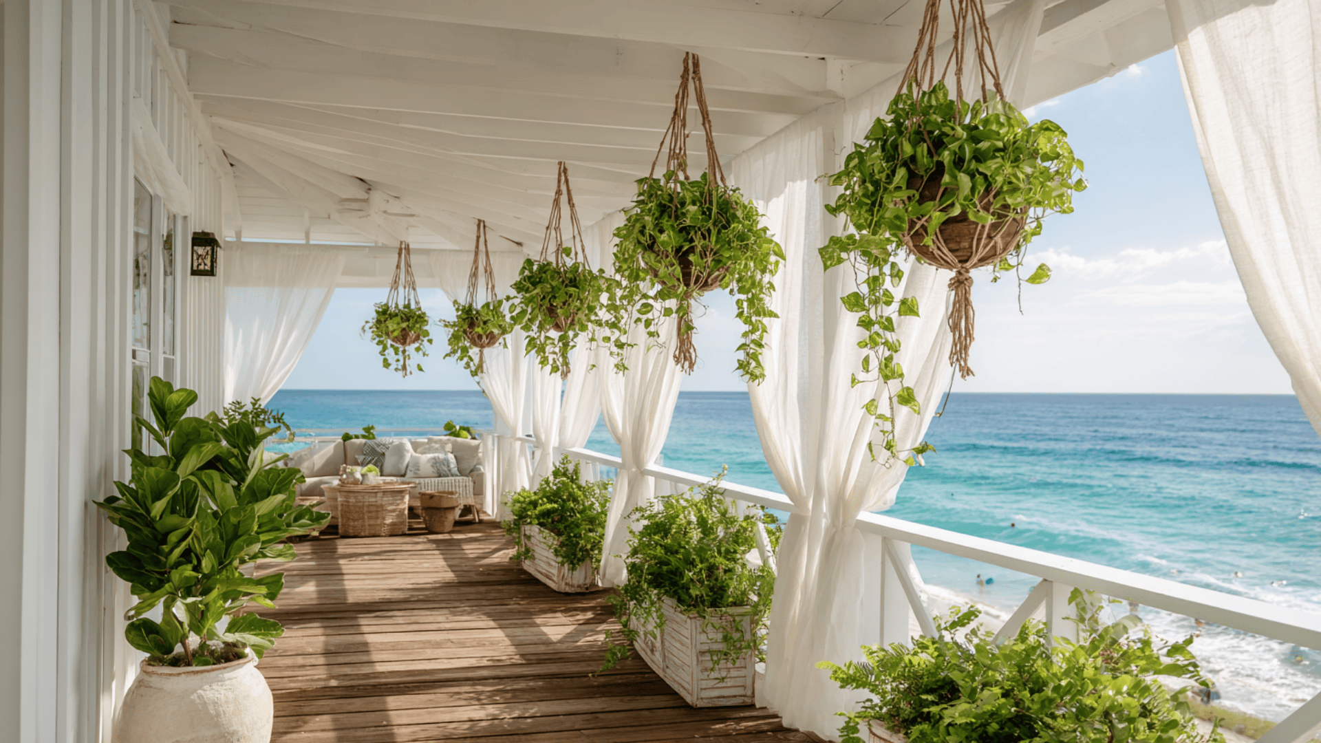 Use Hanging Planters on the Patio