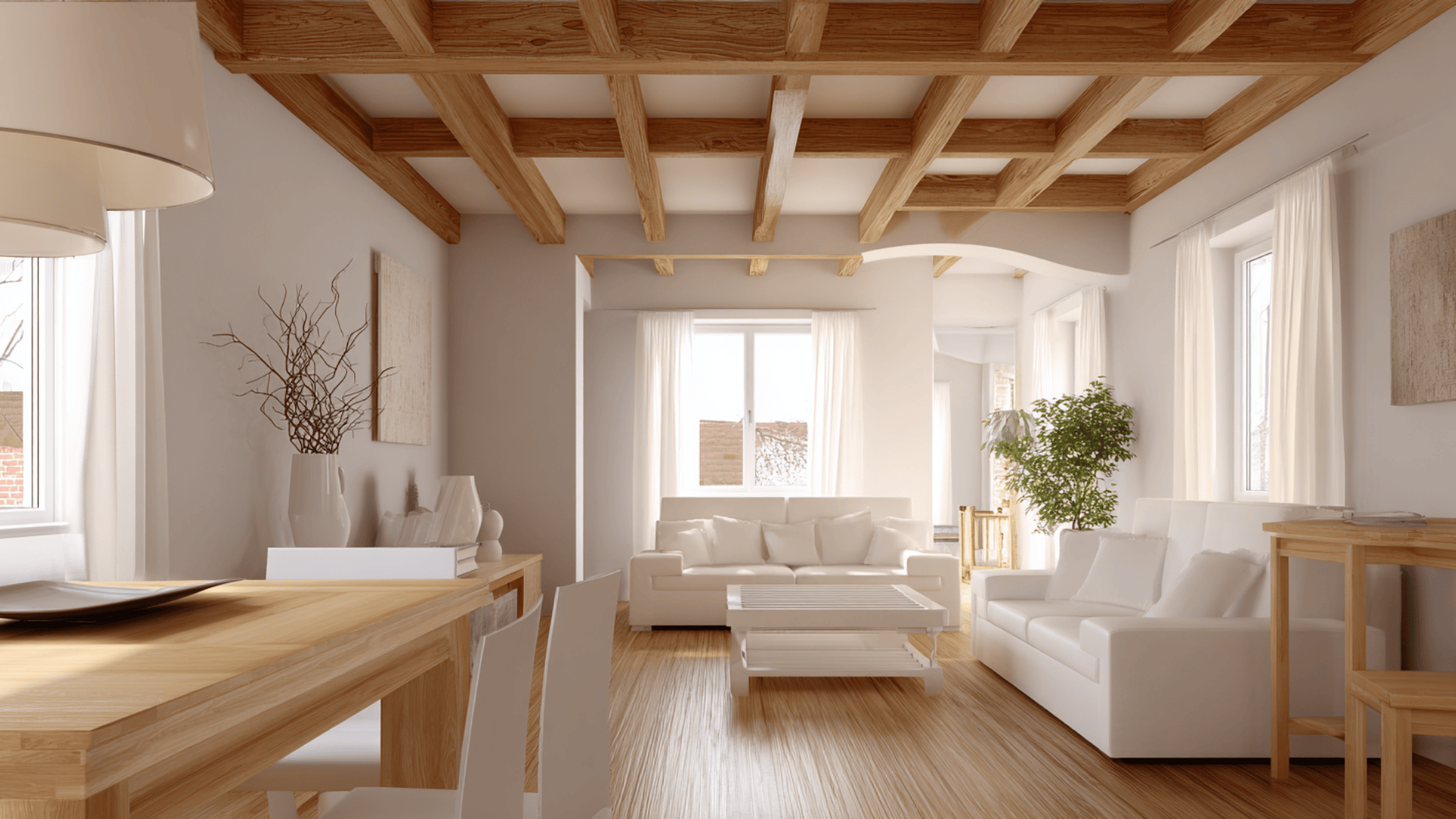 Whites That Work with Natural Wood