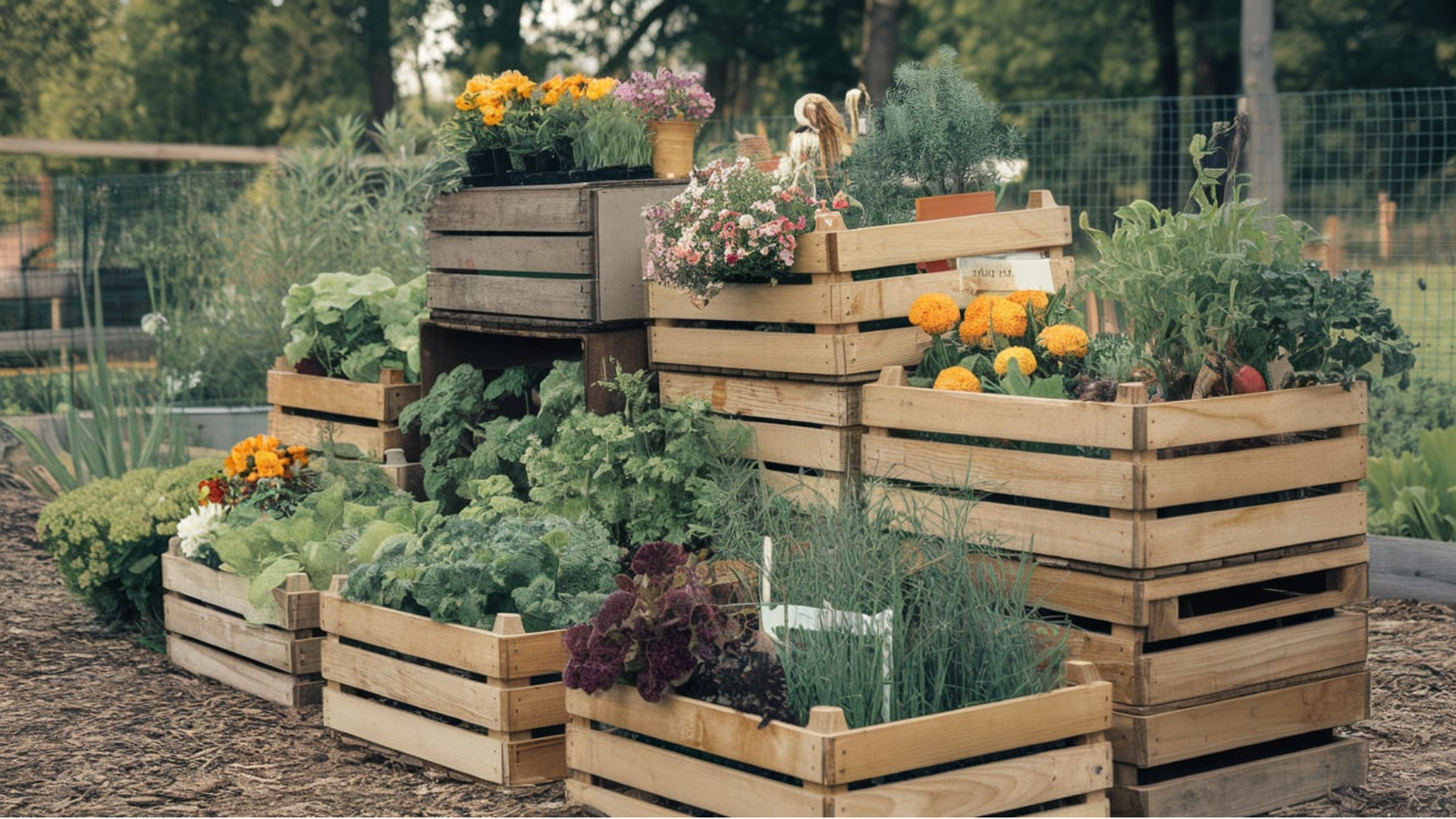 Wooden Crate Garden