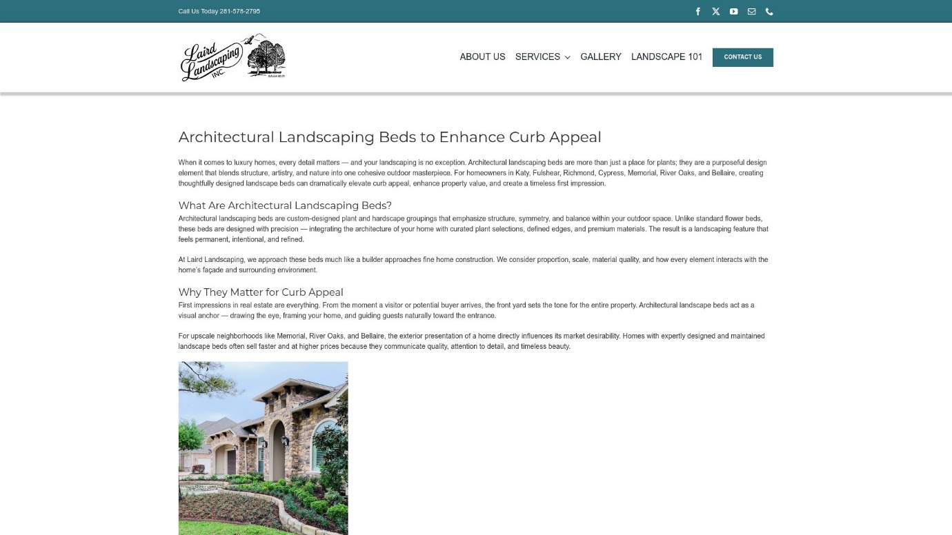 Architectural Landscaping Beds by Laird Landscaping