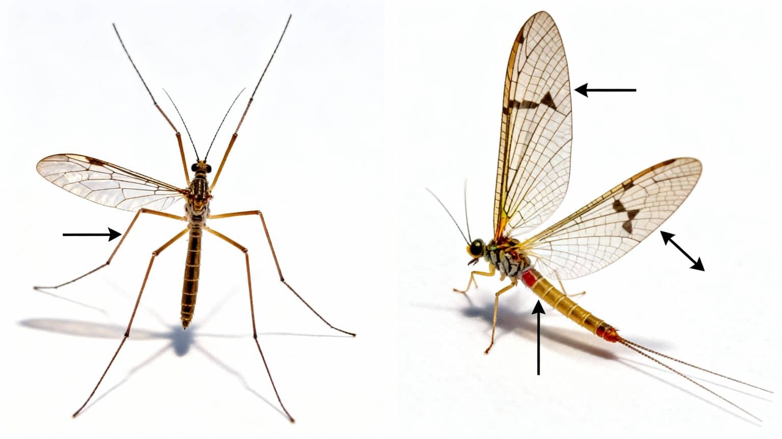 Crane Fly vs Mayfly: Check Wings and Tails in 10 Seconds