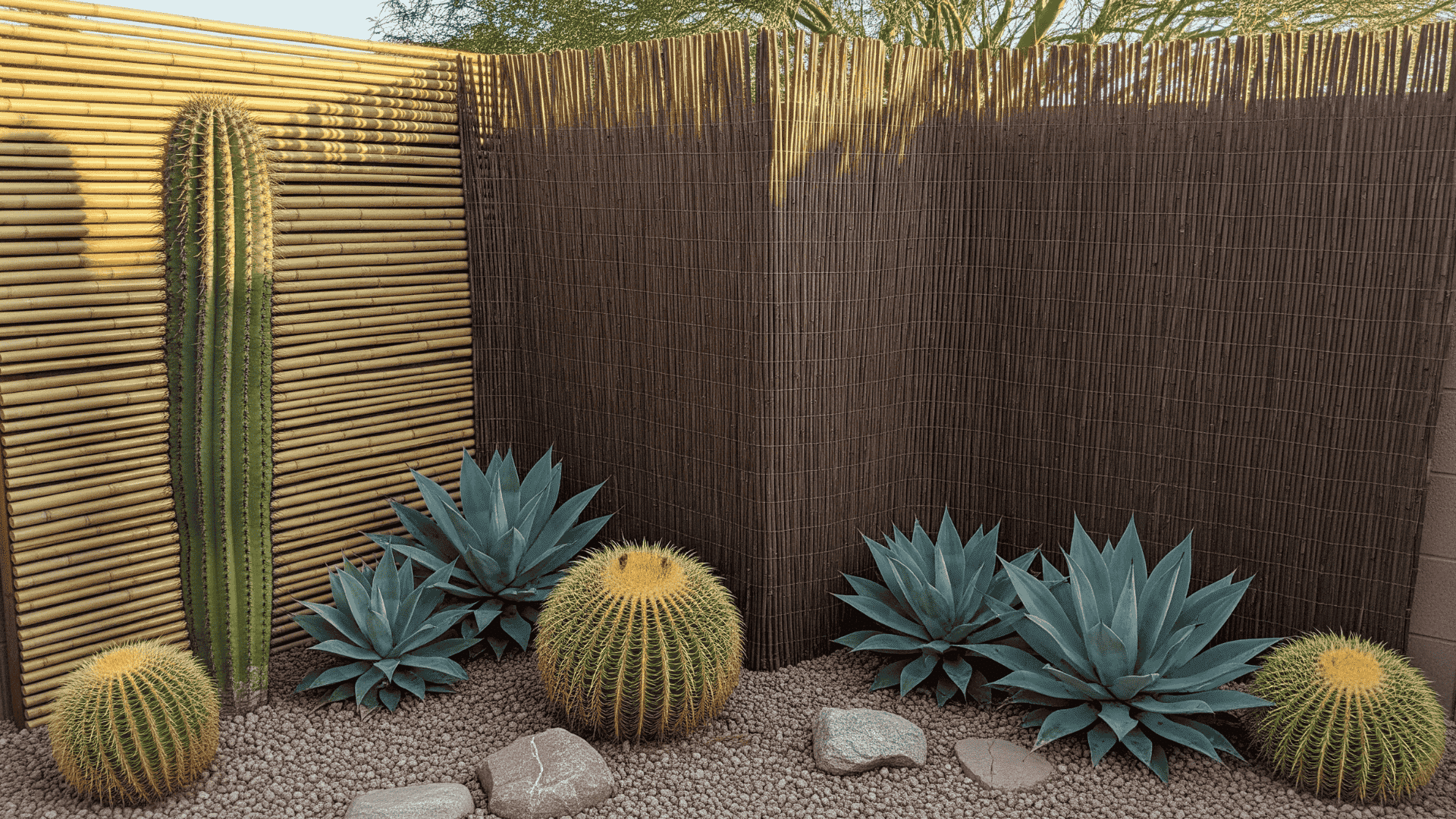 Use bamboo or reed screens