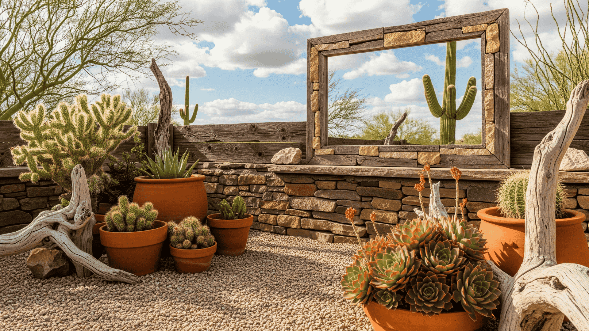 Use mirrors outdoors