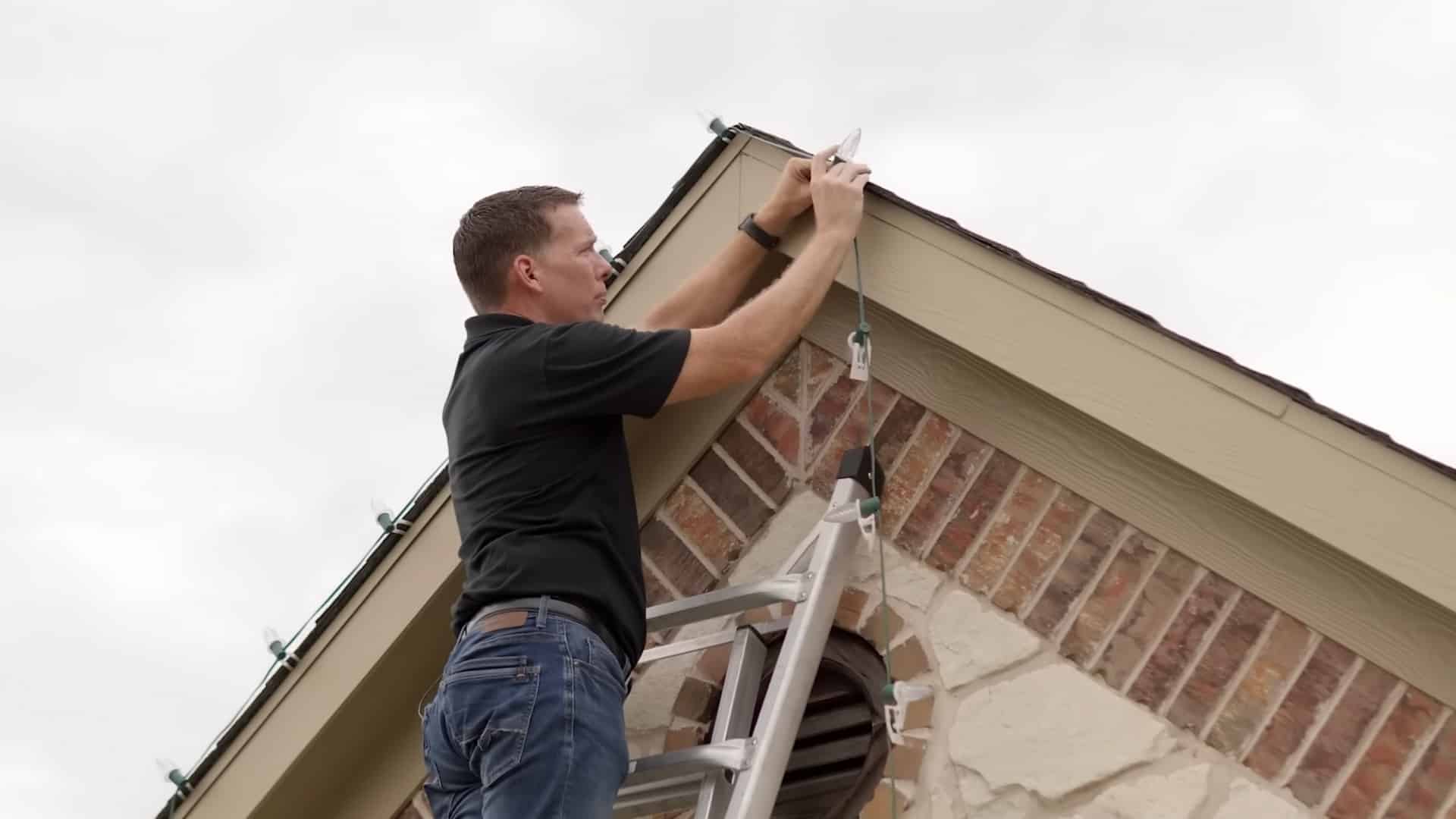 attach clips and mount the lights