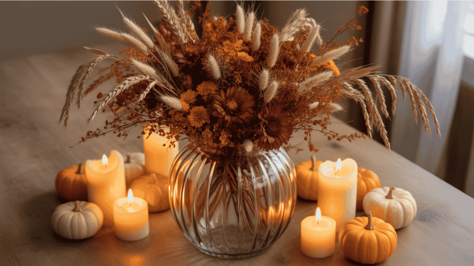 dried flower arrangement