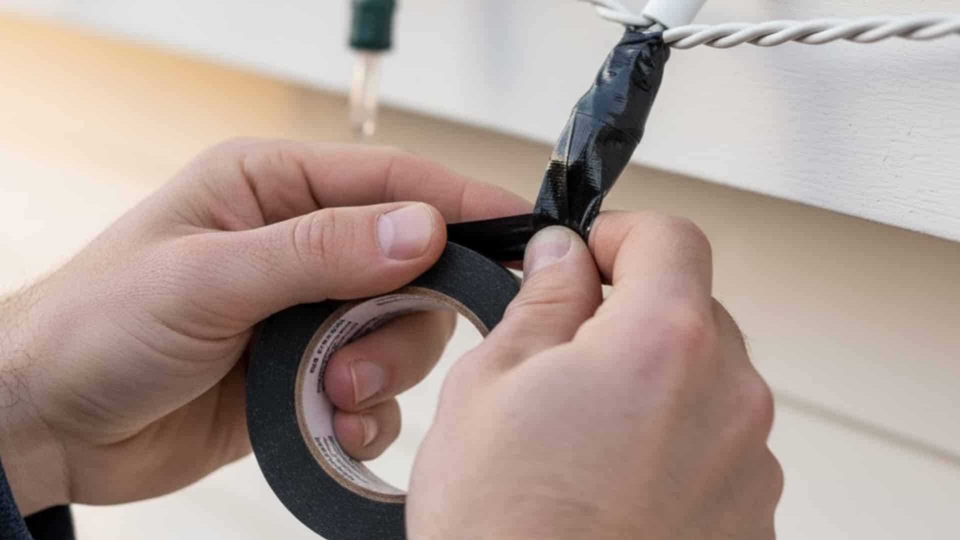 electrical tape seal exposed corners