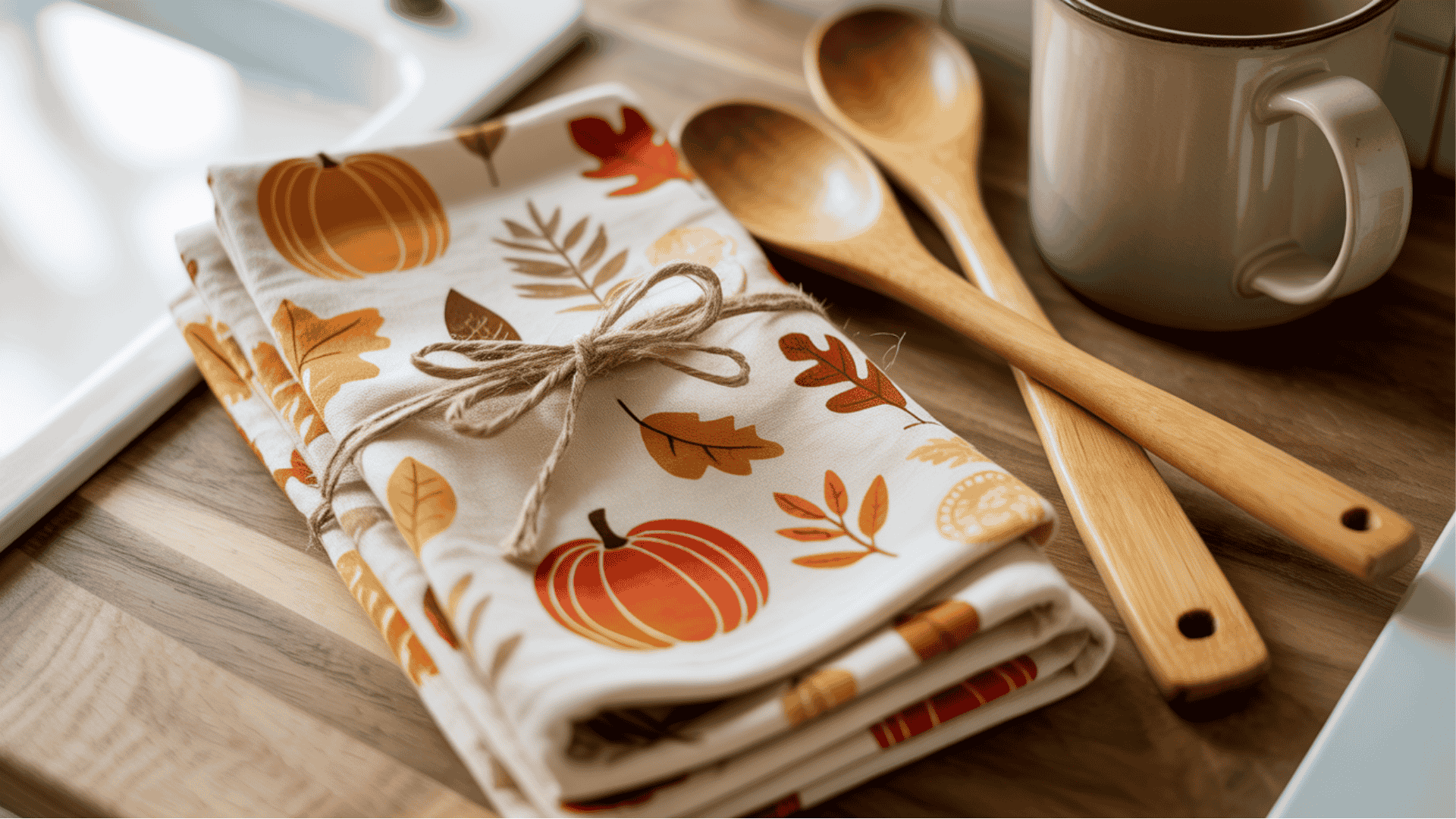 fall themed kitchen towels