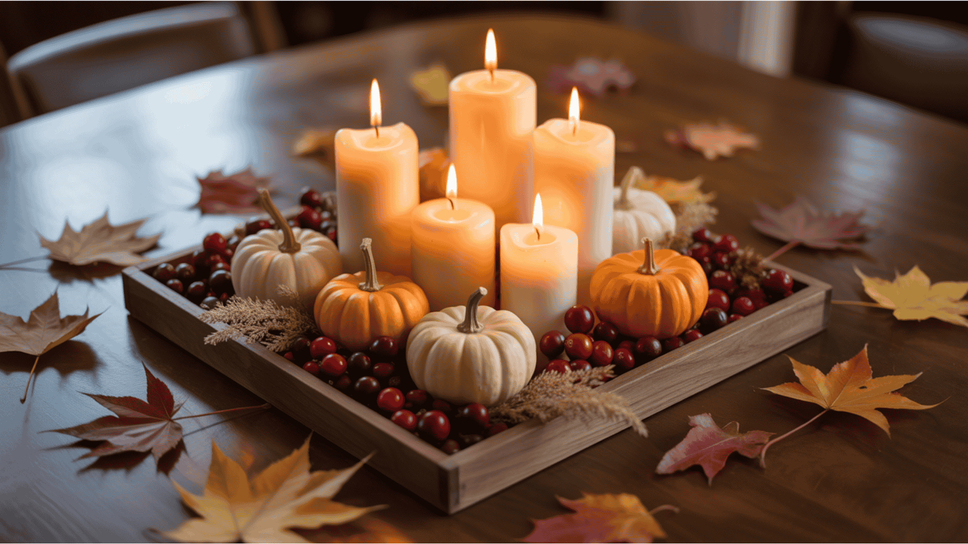harvest candle centerpiece