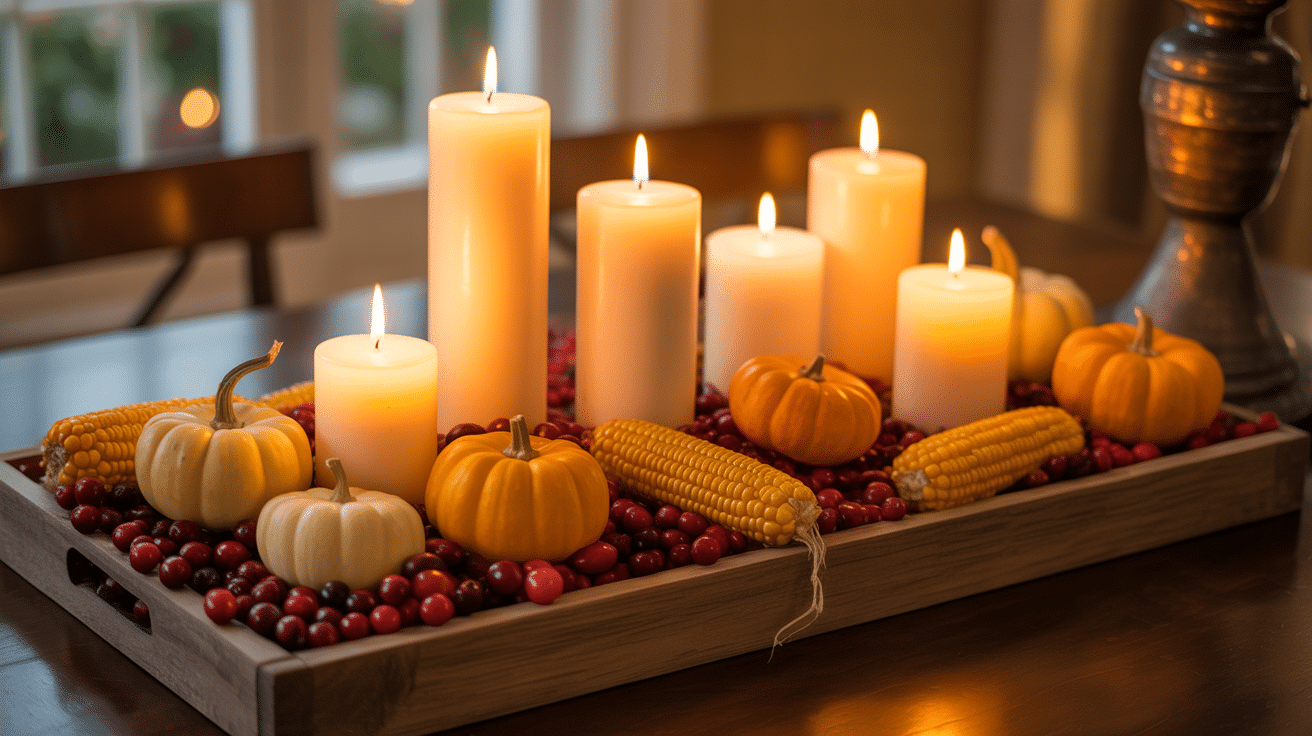 harvest candle centerpiece