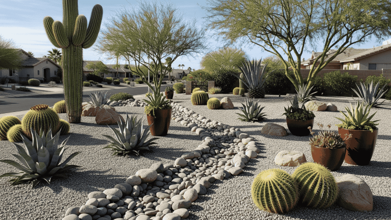 inexpensive desert landscaping ideas feature image